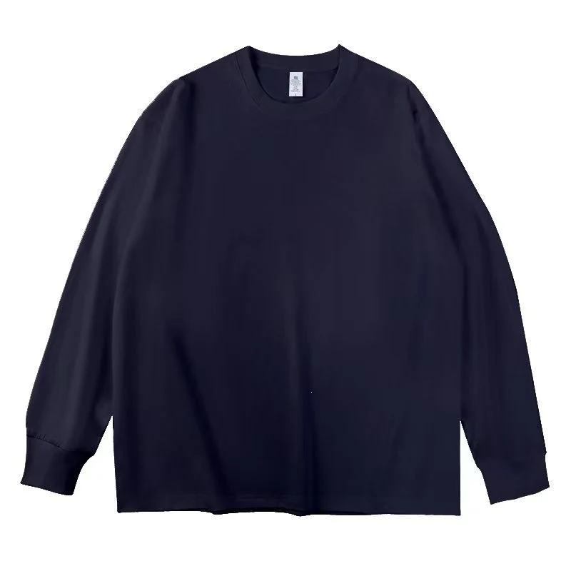 Unisex Oversize-Langarm-Sweatshirt mit Rundhalsausschnitt und gerippten Bündchen Drune