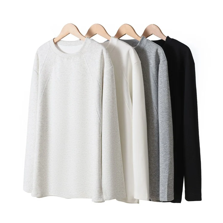 Unisex Oversize Langarm‑Sweatshirt mit Raglannähten und geripptem Rundhalsausschnitt Drune