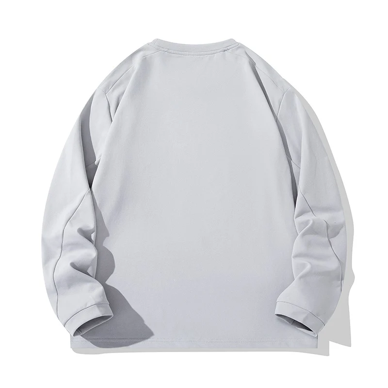 Unisex Oversize Langarm‑Sweatshirt mit Brustreißverschlusstasche und Rundhalsausschnitt Drune