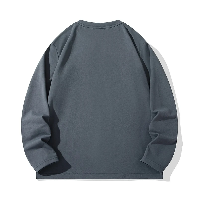 Unisex Oversize Langarm‑Sweatshirt mit Brustreißverschlusstasche und Rundhalsausschnitt Drune