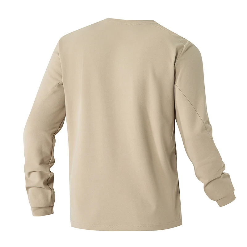 Unisex Oversize Langarm‑Sweatshirt mit Brustreißverschlusstasche und Rundhalsausschnitt Drune