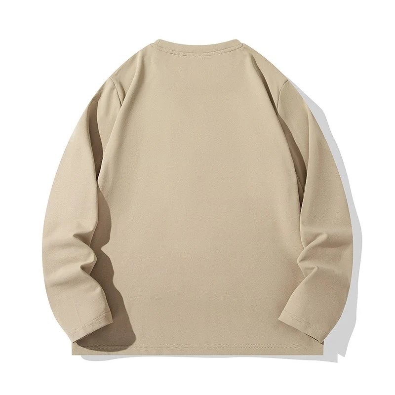 Unisex Oversize Langarm‑Sweatshirt mit Brustreißverschlusstasche und Rundhalsausschnitt Drune