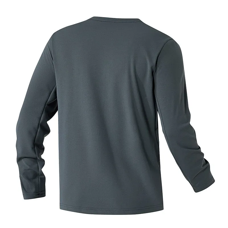 Unisex Oversize Langarm‑Sweatshirt mit Brustreißverschlusstasche und Rundhalsausschnitt Drune