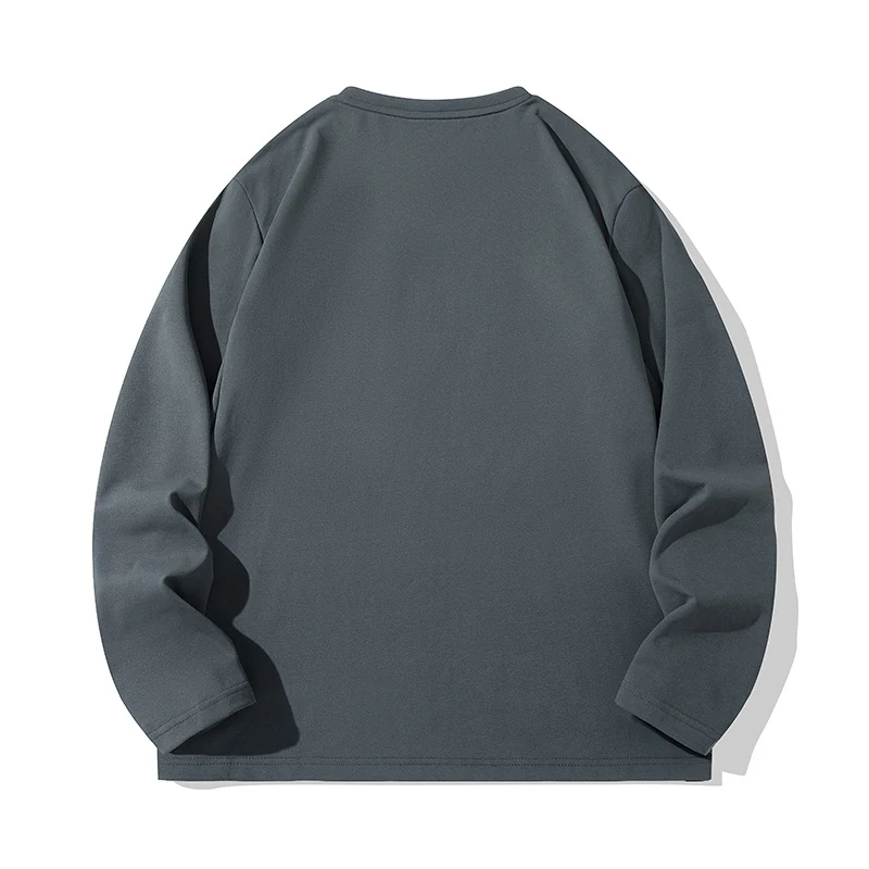 Unisex Oversize Langarm‑Sweatshirt mit Brustreißverschlusstasche und Rundhalsausschnitt Drune