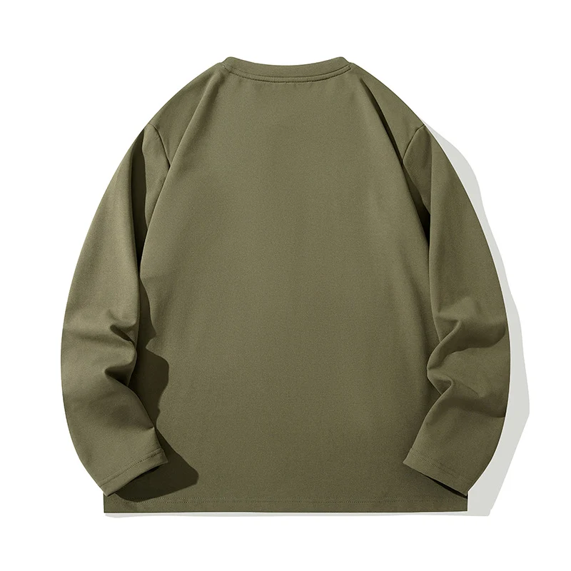Unisex Oversize Langarm‑Sweatshirt mit Brustreißverschlusstasche und Rundhalsausschnitt Drune