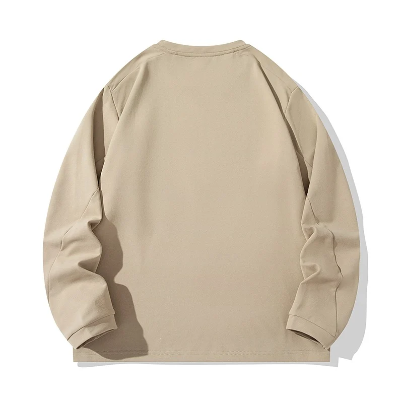 Unisex Oversize Langarm‑Sweatshirt mit Brustreißverschlusstasche und Rundhalsausschnitt Drune