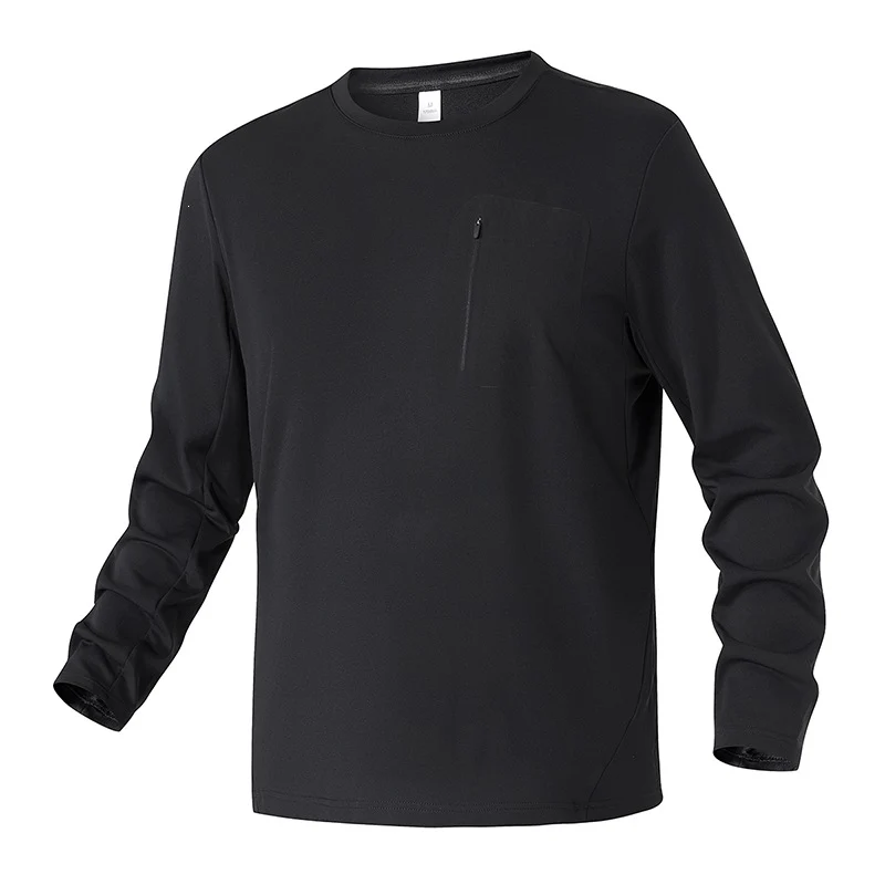 Unisex Oversize Langarm‑Sweatshirt mit Brustreißverschlusstasche und Rundhalsausschnitt Drune
