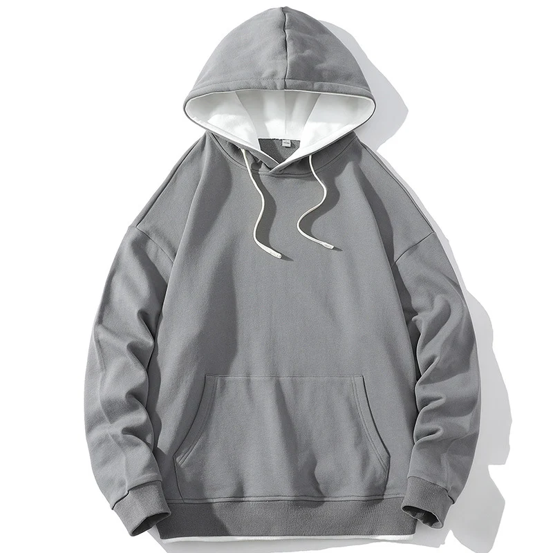 Unisex Oversize‑Kapuzensweatshirt mit Kontrastfutter, Kängurutasche & Tropfenärmeln Drune