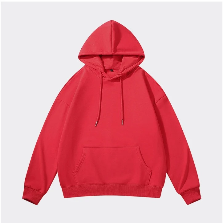 Unisex Oversize-Kapuzenpullover mit schwerem French-Terry, geripptem Saum & Kängurutasche Drune