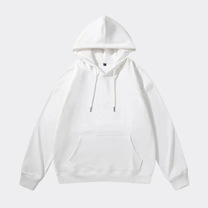 Unisex Oversize-Kapuzenpullover mit schwerem French-Terry, geripptem Saum & Kängurutasche Drune