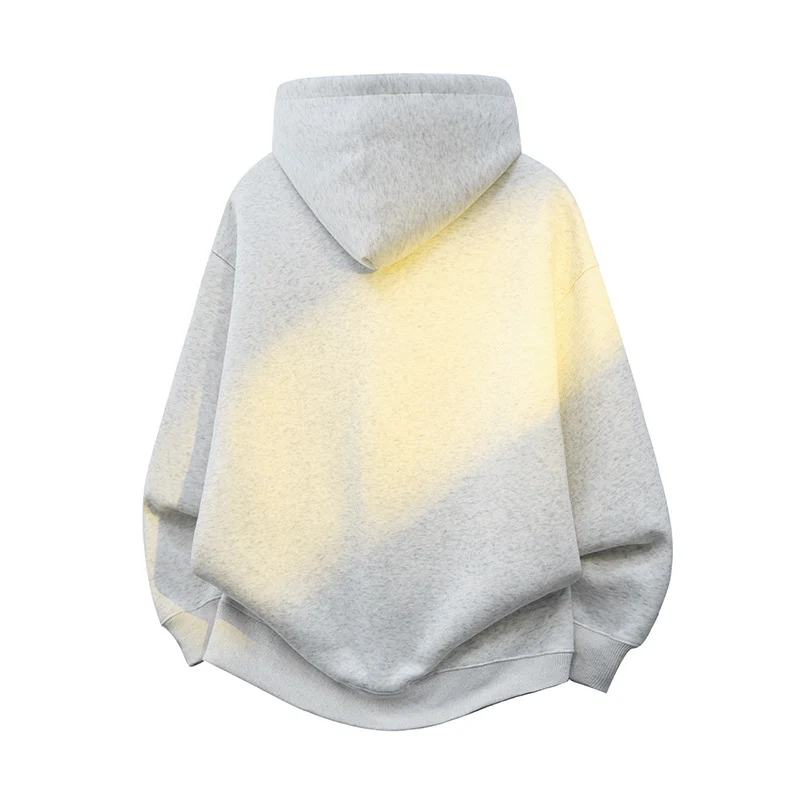 Unisex Oversize-Kapuzenpullover mit Kängurutasche und dekorativen Zugbändern Drune