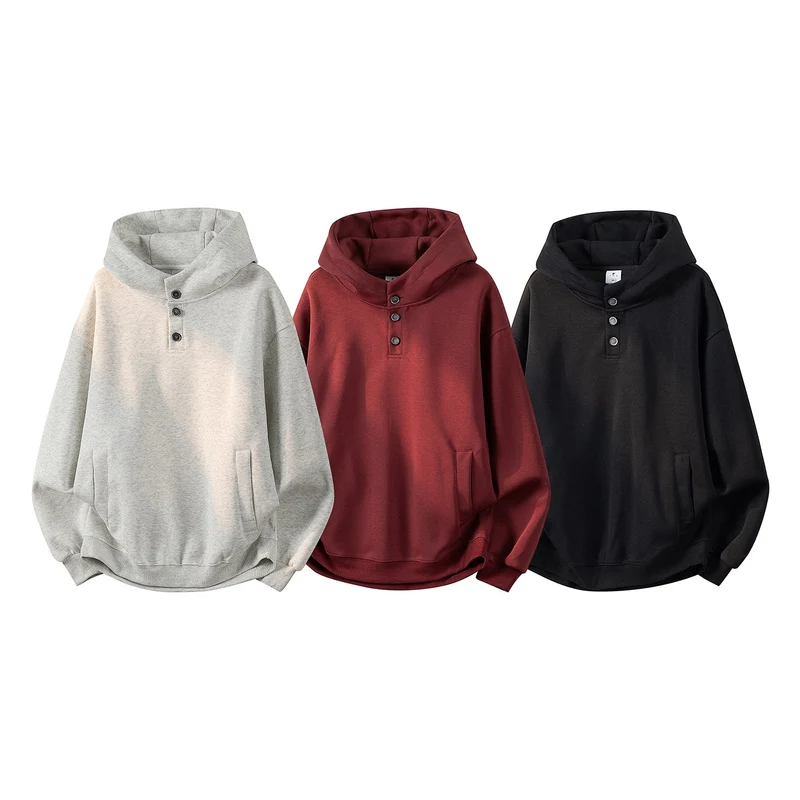 Unisex Oversize Kapuzenpullover mit handschriftlichem Grafik-Print, Kängurutasche & geripptem Saum Drune