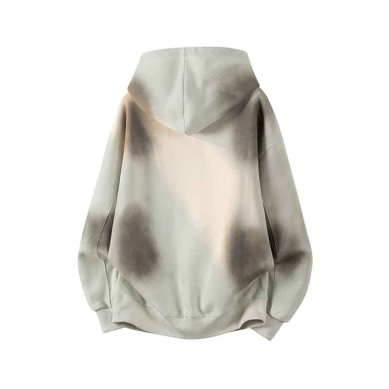 Unisex Oversize Kapuzenpullover mit handschriftlichem Grafik-Print, Kängurutasche & geripptem Saum Drune