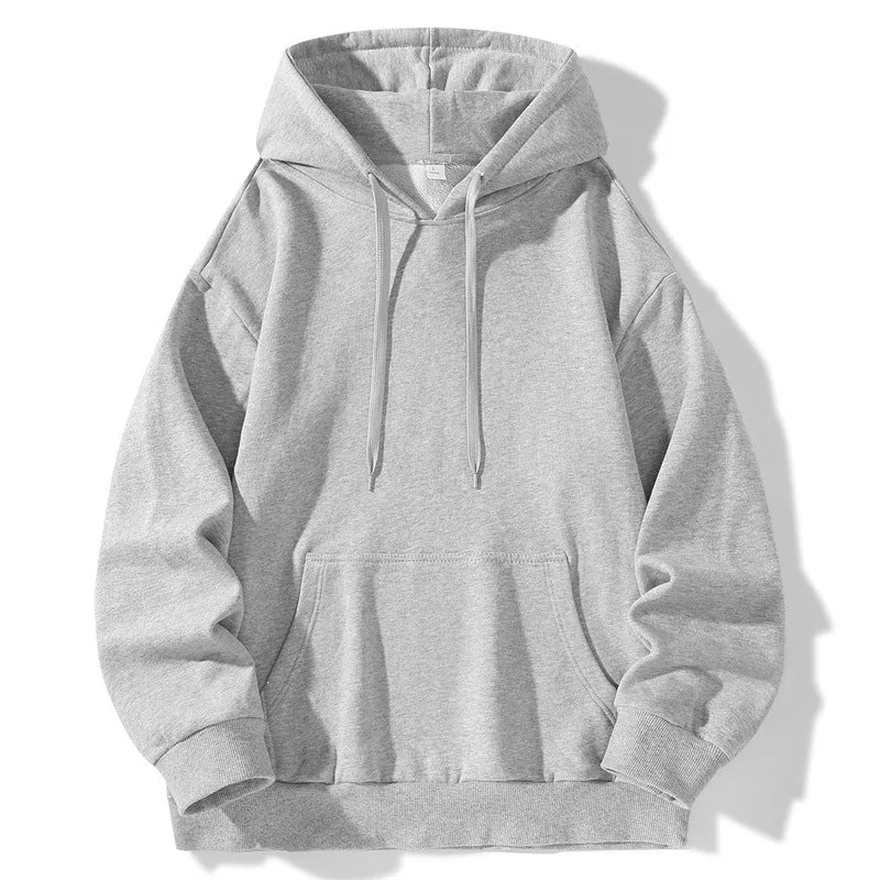 Unisex Oversize Kapuzenpullover aus schwerer Baumwollmischung mit Kängurutasche Drune