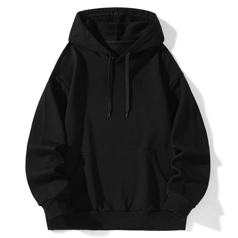 Unisex Oversize Kapuzenpullover aus schwerer Baumwollmischung mit Kängurutasche Drune