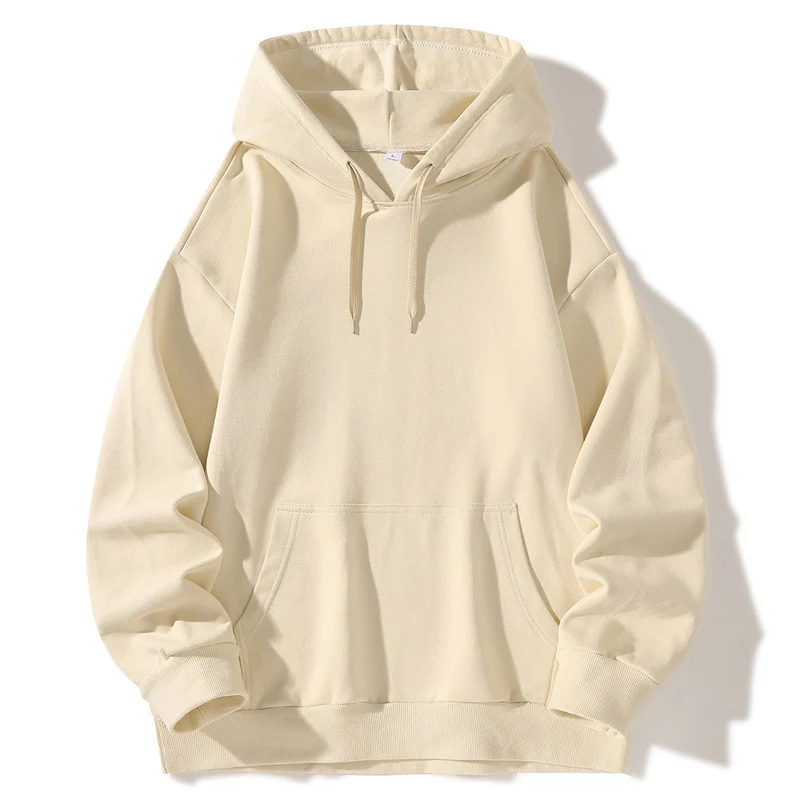 Unisex Oversize Kapuzenpullover aus schwerer Baumwollmischung mit Kängurutasche Drune