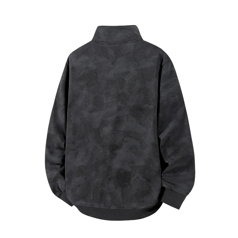 Unisex Oversize-Halbzip-Sweatshirt mit Kängurutasche und hohem Kragen Drune