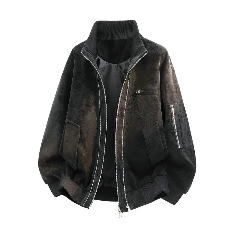Unisex Oversize-Flight-Bomberjacke mit gesteppter Innenlage, Utility-Ärmeltasche & gerippten Abschlüssen Drune