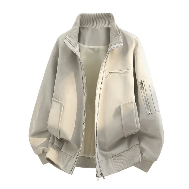 Unisex Oversize-Flight-Bomberjacke mit gesteppter Innenlage, Utility-Ärmeltasche & gerippten Abschlüssen Drune
