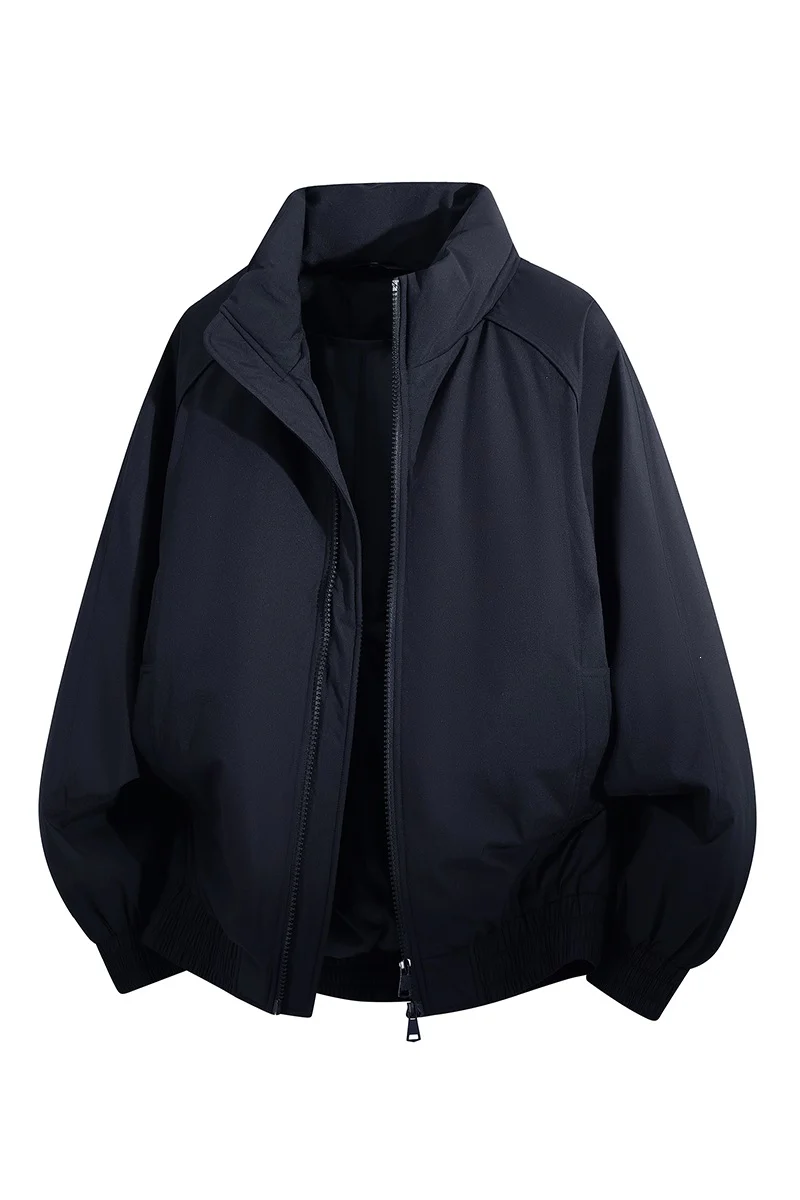 Unisex Oversize-Bomberjacke mit Stehkragen, elastischem Saum & wattierter Fütterung Drune