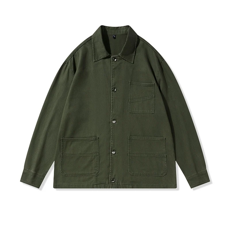 Unisex Oversize-Arbeitsjacke im Overshirt‑Stil aus Canvas mit aufgesetzten Taschen Drune