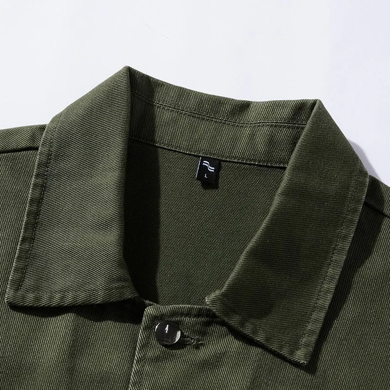 Unisex Oversize-Arbeitsjacke im Overshirt‑Stil aus Canvas mit aufgesetzten Taschen Drune