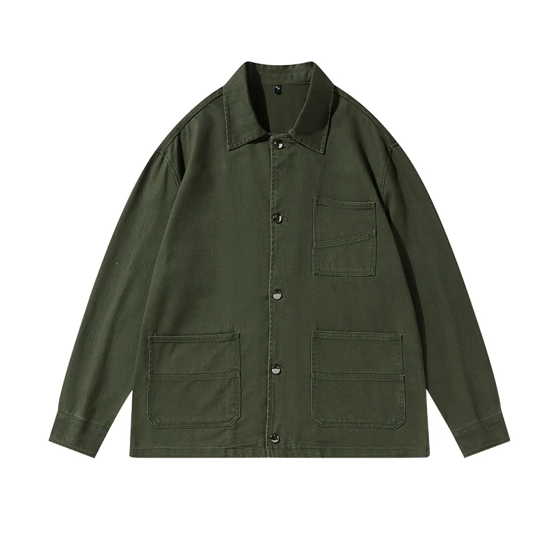 Unisex Oversize-Arbeitsjacke im Overshirt‑Stil aus Canvas mit aufgesetzten Taschen Drune