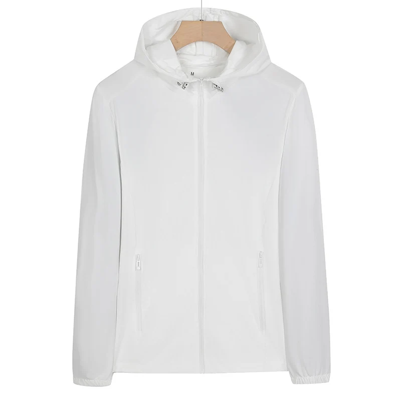 Unisex Leichte wind- und wasserabweisende Kapuzen‑Übergangsjacke mit durchgehendem Reißverschluss, Reißverschlusstaschen & elastischen Bündchen Drune