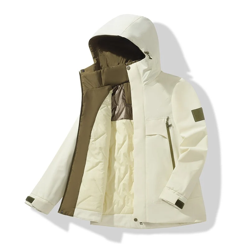 Unisex Isolierte Softshell-Parka mit abnehmbarer Kapuze und Thermofutter Drune