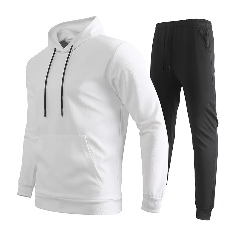 Herren Zweiteiliges Trainingsset mit Kapuzenpullover & tapered Jogginghose aus atmungsaktivem Funktionsfleece Drune