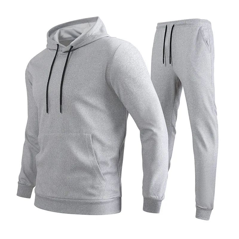 Herren Zweiteiliges Trainingsset mit Kapuzenpullover & tapered Jogginghose aus atmungsaktivem Funktionsfleece Drune