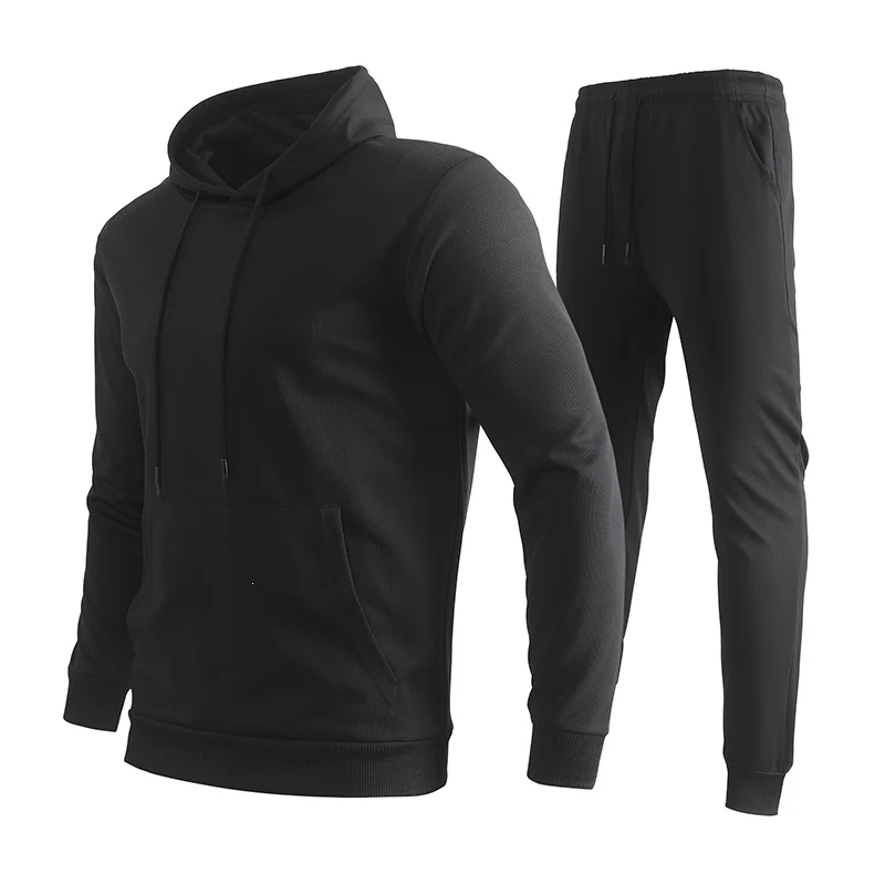 Herren Zweiteiliges Trainingsset mit Kapuzenpullover & tapered Jogginghose aus atmungsaktivem Funktionsfleece Drune