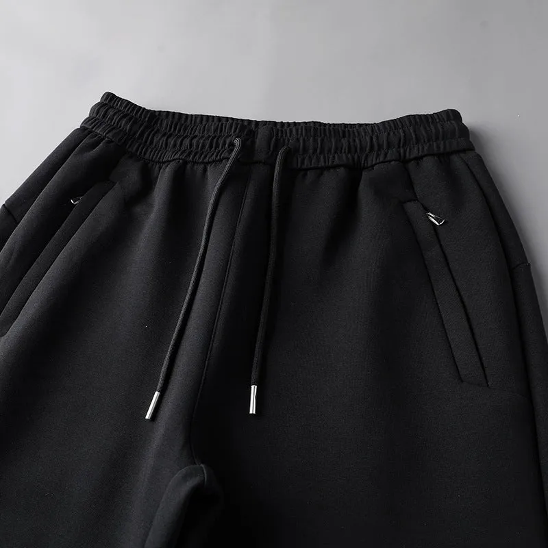 Herren Zweiteiliges sportliches Trainingsset mit Stehkragen‑Zipjacke & konischer Jogginghose Drune
