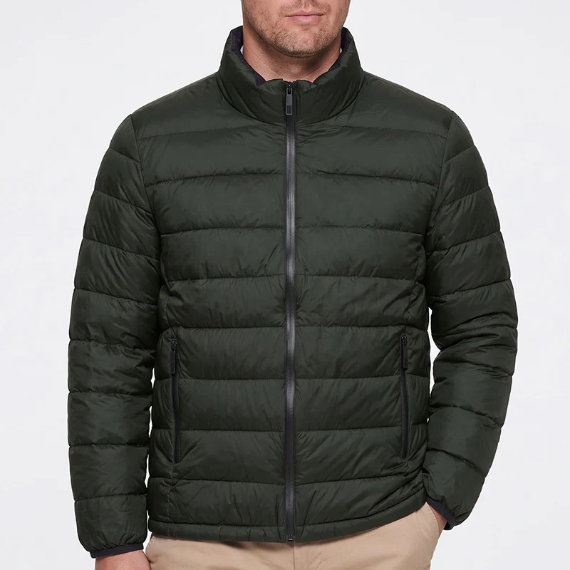 Herren Winddichte Leichtsteppjacke mit thermischer Füllung, Stehkragen & verdeckten Reißverschlüssen Drune