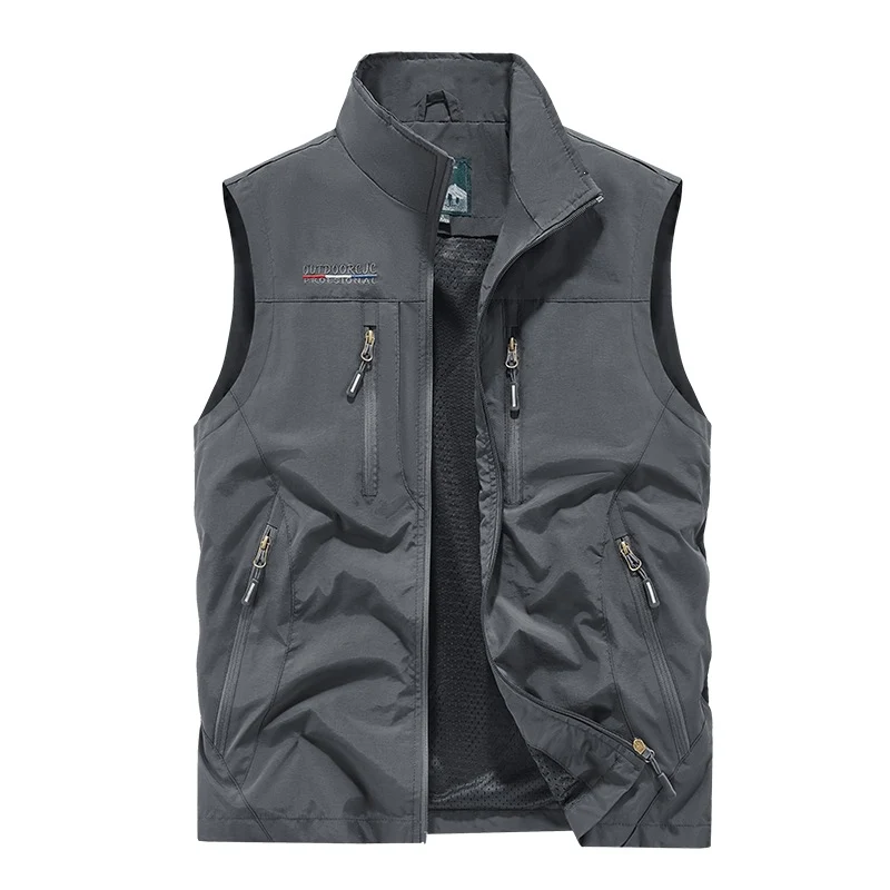 Herren Wind- und wasserabweisende Outdoor-Softshell-Weste mit Reißverschluss & Multi-Taschen Drune