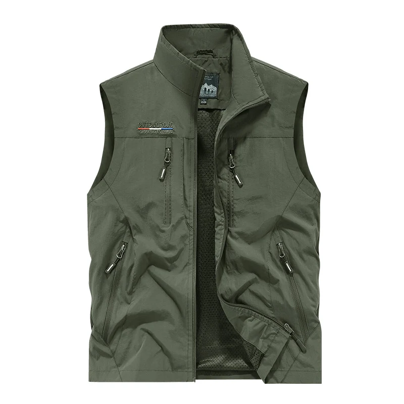Herren Wind- und wasserabweisende Outdoor-Softshell-Weste mit Reißverschluss & Multi-Taschen Drune