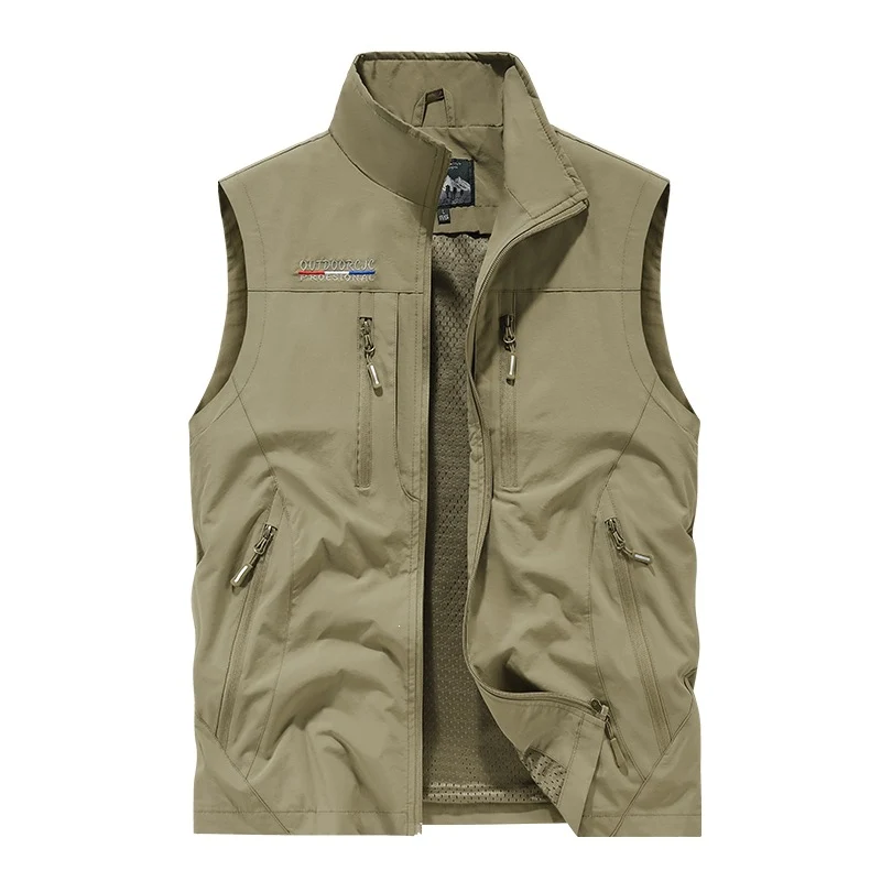 Herren Wind- und wasserabweisende Outdoor-Softshell-Weste mit Reißverschluss & Multi-Taschen Drune