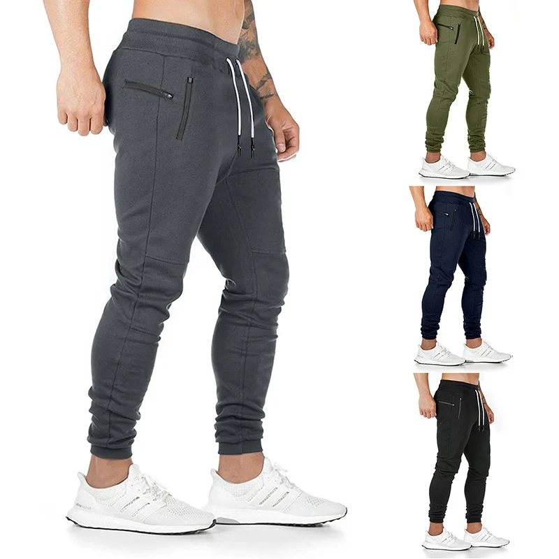 Herren nan taillierte Tapered Jogginghose mit elastischem Tunnelzug, Bündchen und Reißverschlusstaschen Drune