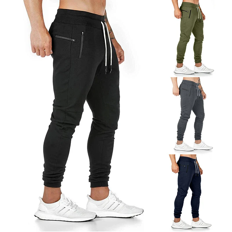 Herren nan taillierte Tapered Jogginghose mit elastischem Tunnelzug, Bündchen und Reißverschlusstaschen Drune