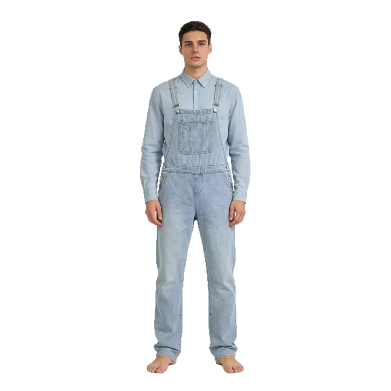 Herren Lässige Baumwoll-Latzhose Drune