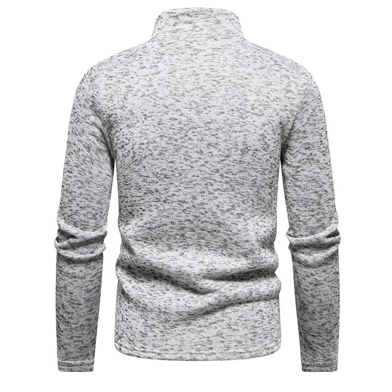 Herren Fleecejacke mit hoher Stehkragen und durchgehendem Reißverschluss Drune