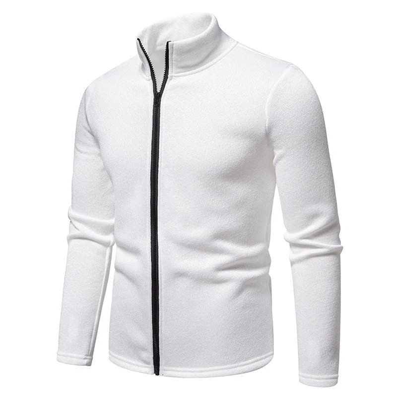 Herren Fleecejacke mit hoher Stehkragen und durchgehendem Reißverschluss Drune