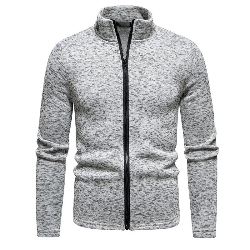 Herren Fleecejacke mit hoher Stehkragen und durchgehendem Reißverschluss Drune