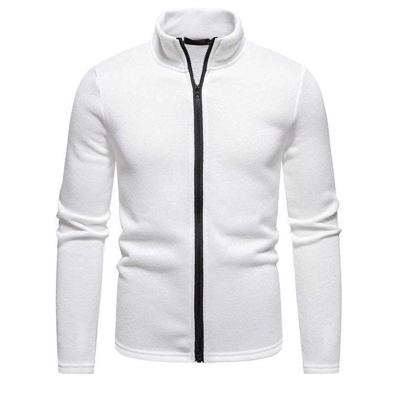 Herren Fleecejacke mit hoher Stehkragen und durchgehendem Reißverschluss Drune