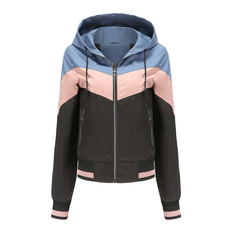 Damen vielseitige Sportjacke mit stylishem Farbblockdesign Drune