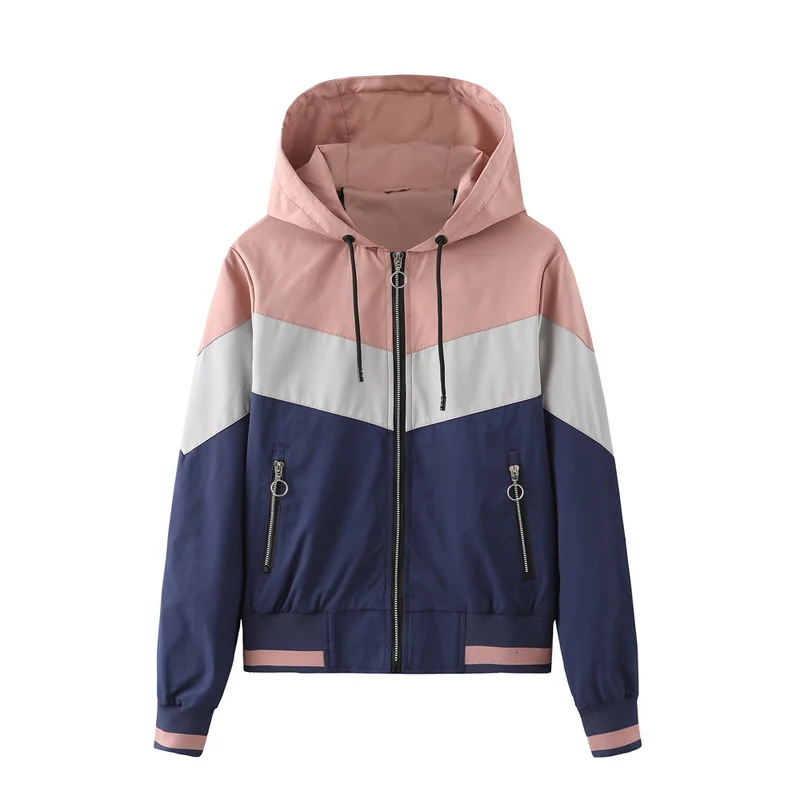 Damen vielseitige Sportjacke mit stylishem Farbblockdesign Drune