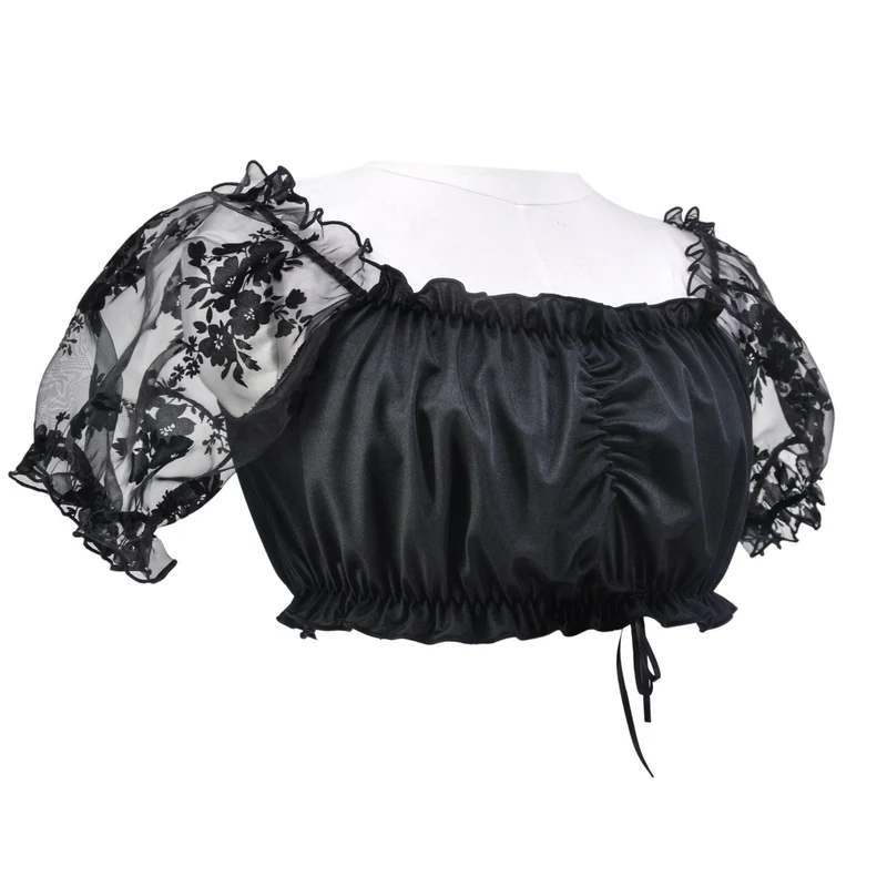 Damen nan traditionelles Dirndlkleid mit feiner Spitzenbluse figurbetontem Mieder und eleganter Schürze Drune