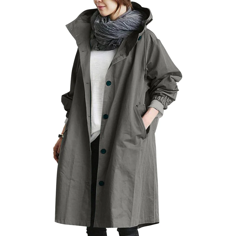 Drune | Regenjacke - Mit Knopfverschluss Vorne