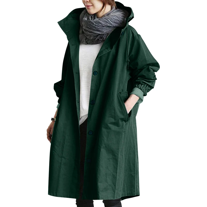 Drune | Regenjacke - Mit Knopfverschluss Vorne