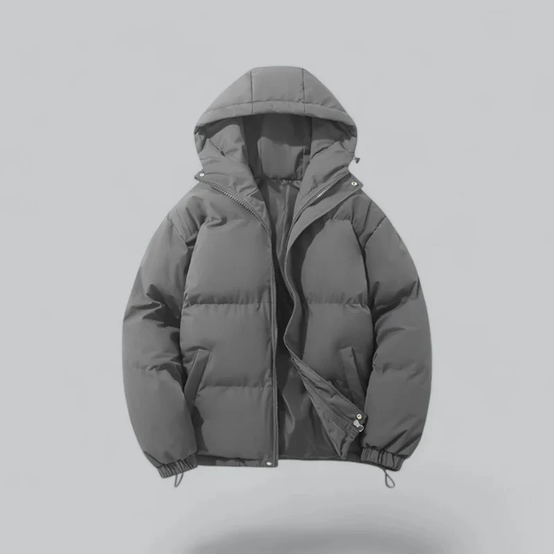 Drune | Winter Klassische Daunen Reißverschluss Jacke - Kapuzen